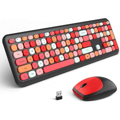 TECLADOS DE COLORES PINK-NEGRO
