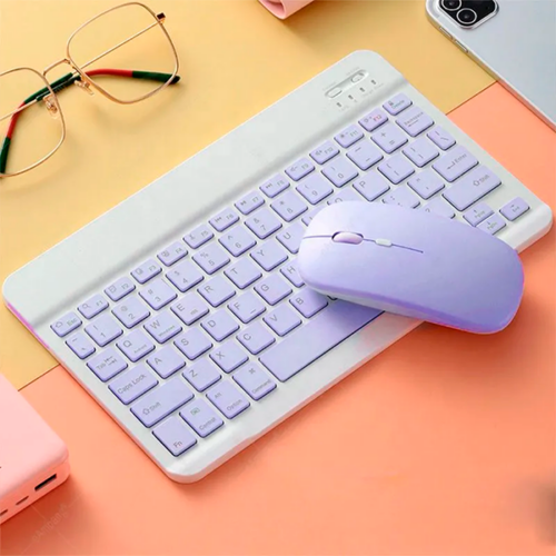 TECLADO MOUSE SUPER DELGADO LILA