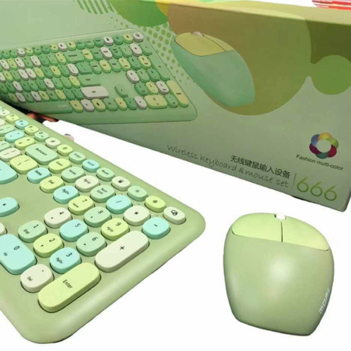 TECLADOS DE COLORES JADE Y BLANCO