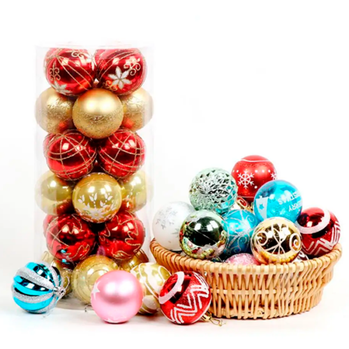 BOLAS NAVIDEÑAS 12 UNID 4 MODELOS