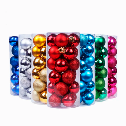 BOLAS NAVIDEÑAS 12 UNID COLORES DIVERSO