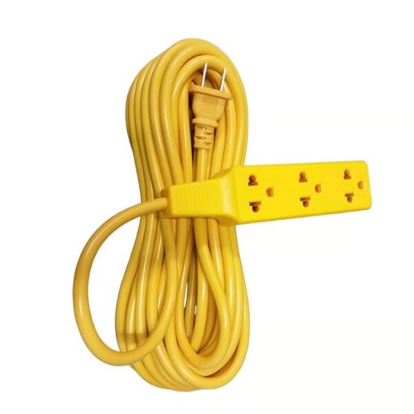 EXTENSION DE 9 MTROS AMARILLA 3 SALIDAS