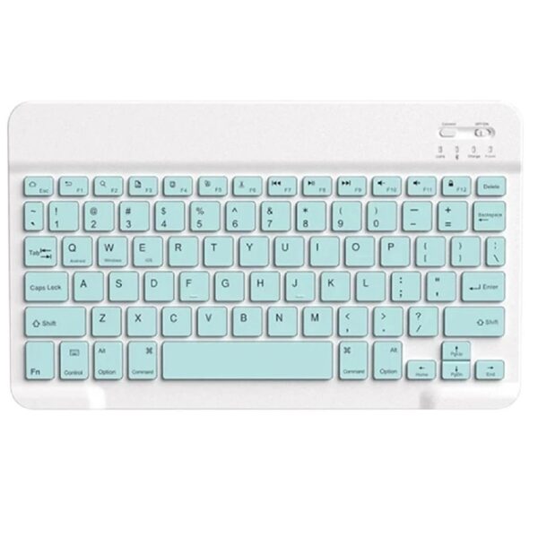 TECLADO MOUSE SUPER DELGADO CELESTE INALAMBRICOS