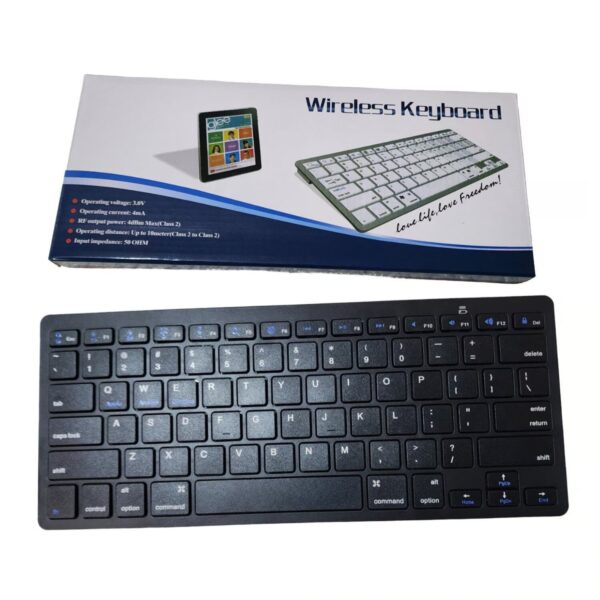 TECLADO BLUETOOTH INALAMBRICO COLOR NEGRO