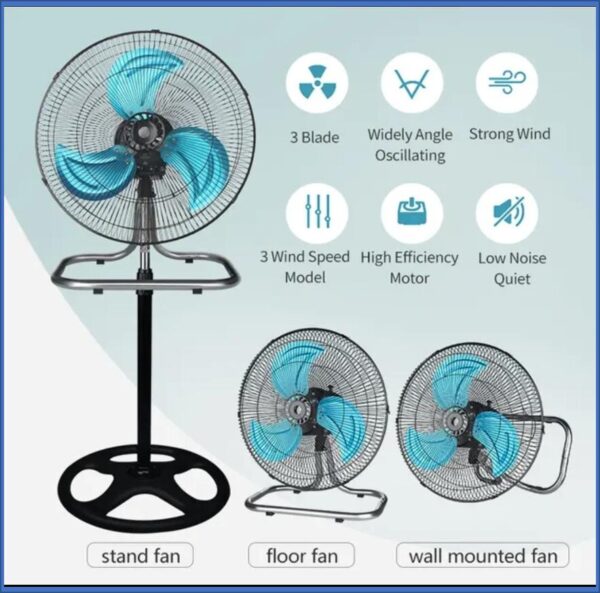 VENTILADOR SEMINDUSTRIAL 65W 3 HELICES 3 EN 1