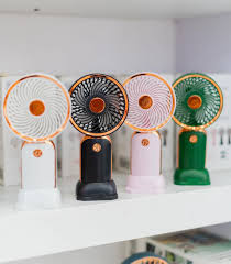 MINI VENTILADOR DE MANO ACABADO BRONC COLORES