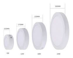 PANEL LED SOBREPUESTO LUZ FRÍA 24W REDONDO