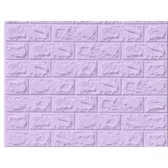 PAPEL TAPIZ LADRILLO LILA  3D ADHESIVA SET X10UNIDADES