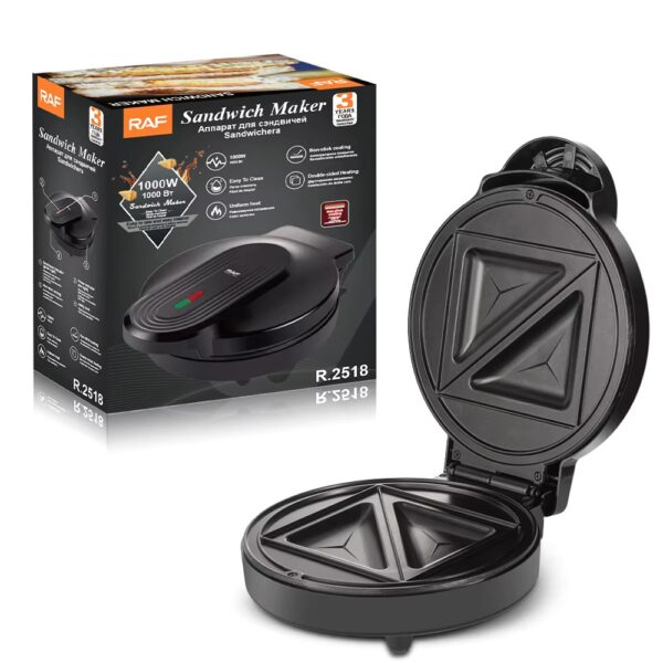 Maquina RAF Electrica para Sandwichera Waflera Antiadherente 1000W RAF
