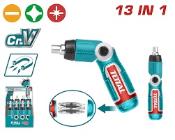 ATORNILLADOR RACHET 13 EN 1   MAGNETICO MOVIBLE  TOTAL